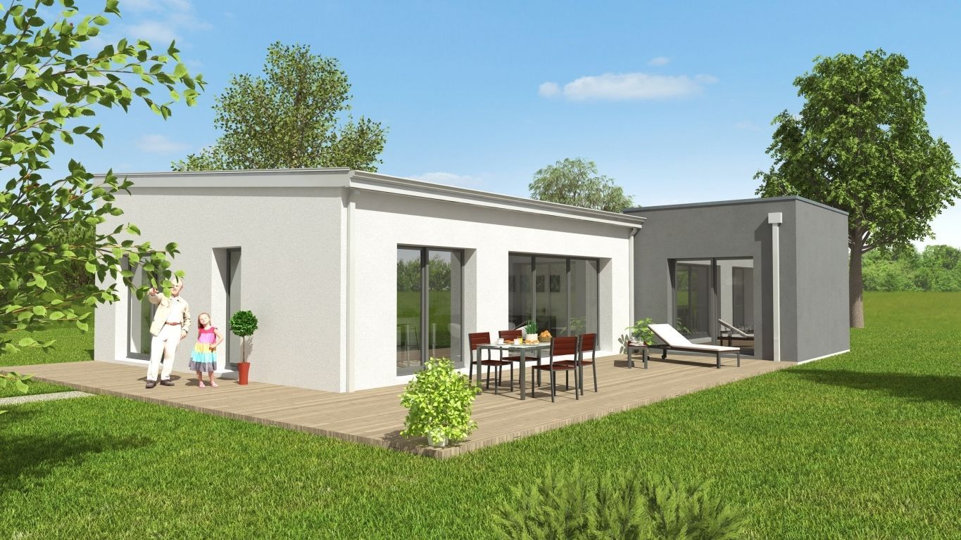 Plan 3D façade arrière maison modèle Arnoult