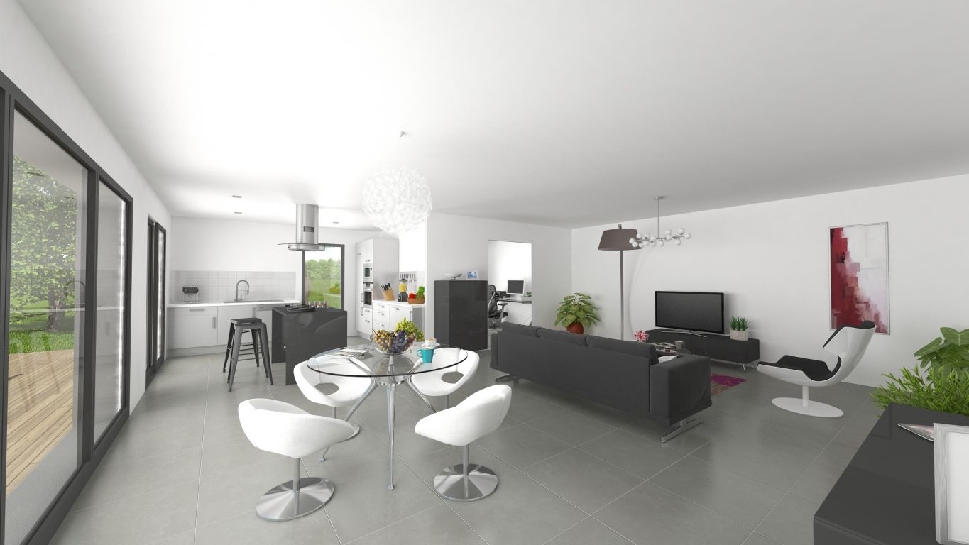 Plan 3D intérieur maison modèle Arnoult