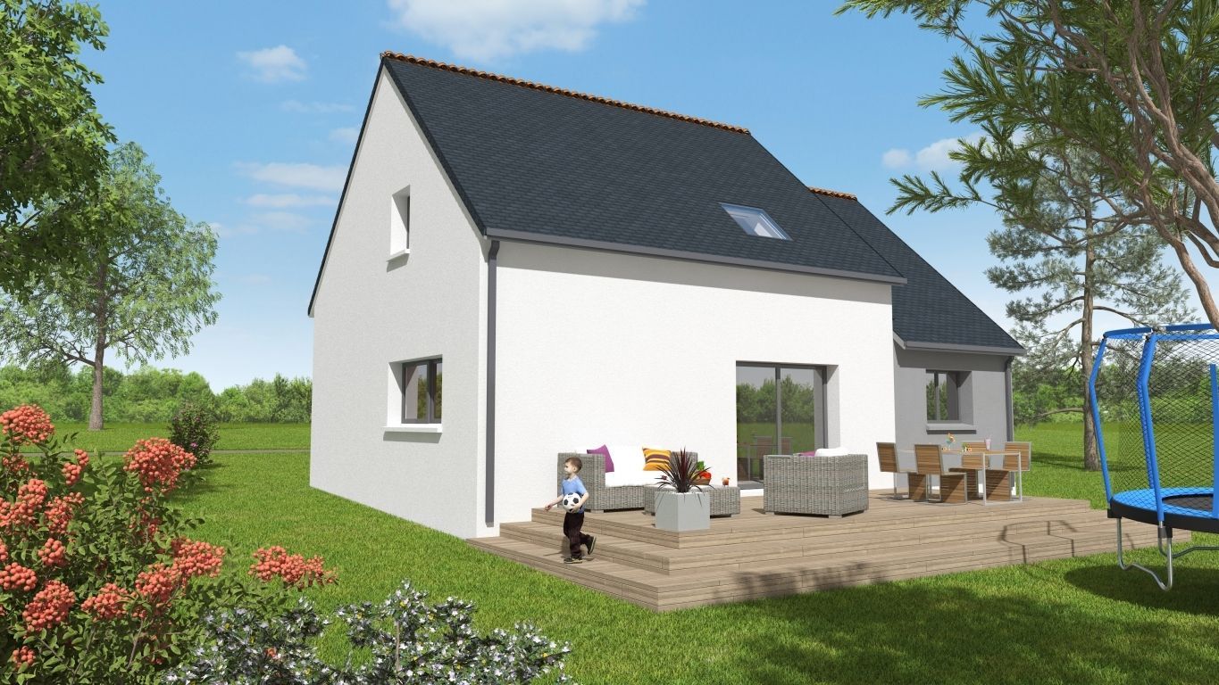 Maison neuve modèle Chartrain terrasse arrière