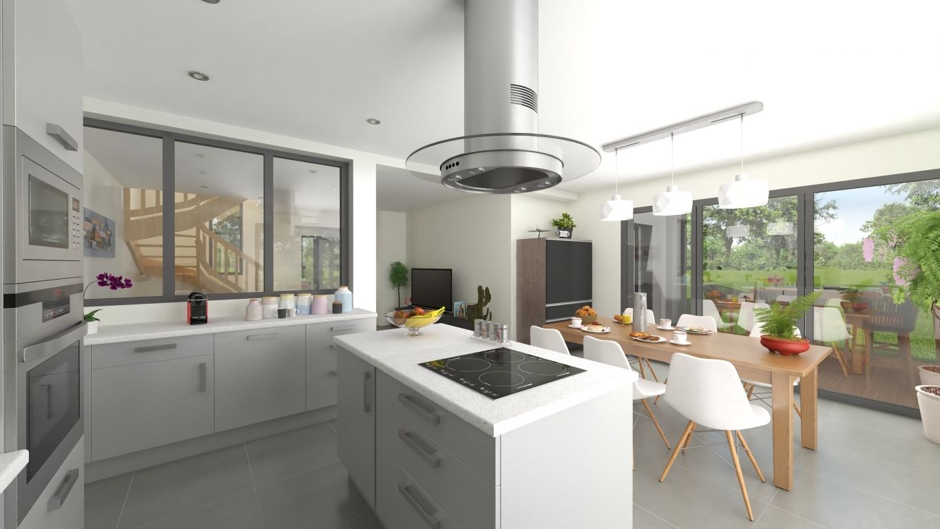 Innovante n°2 Plan 3D cuisine d'une maison neuve personnalisée