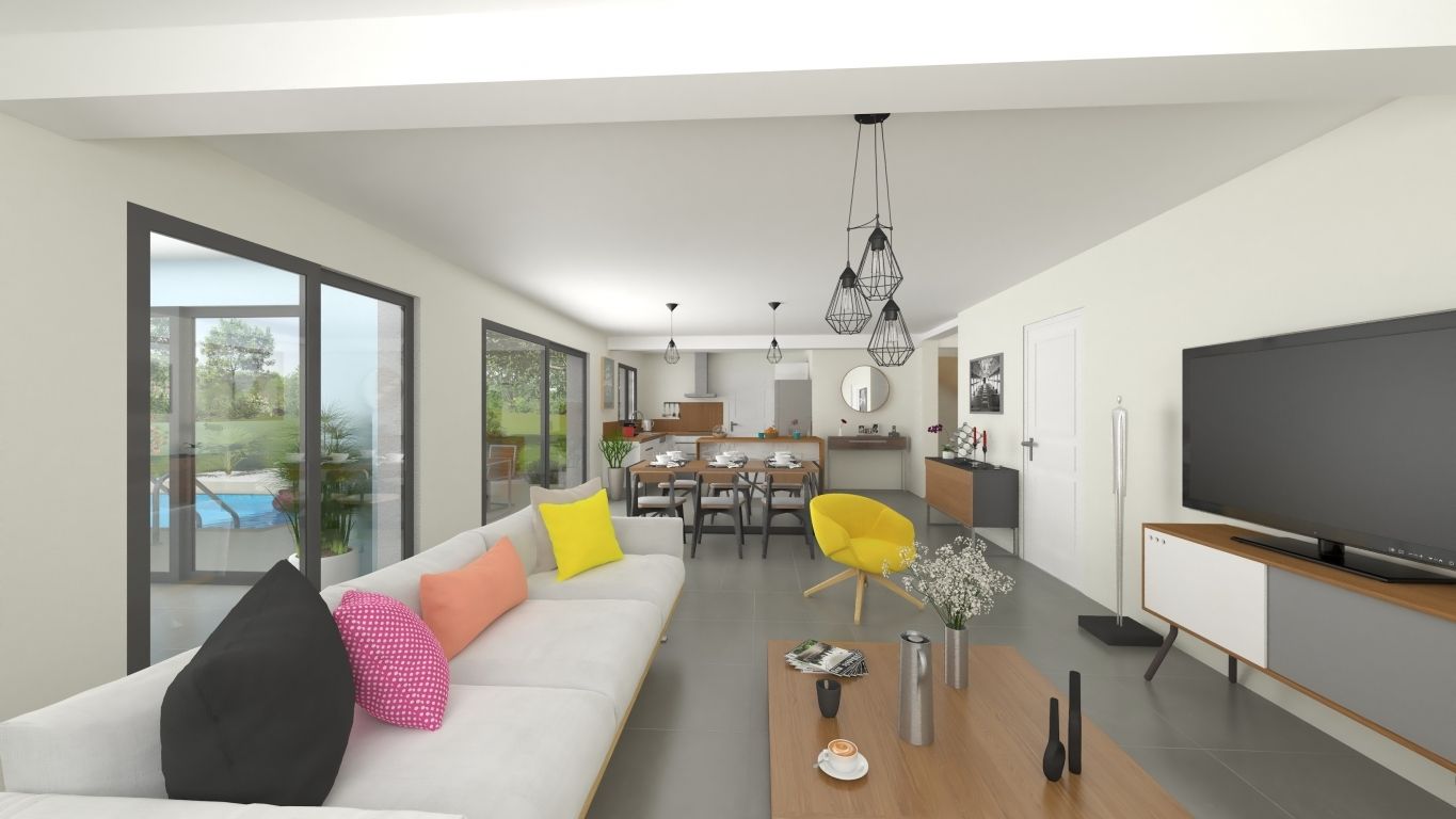 salon spacieux et lumineux