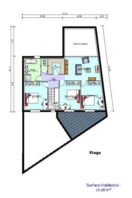 Innovante n°5 plan maison étage